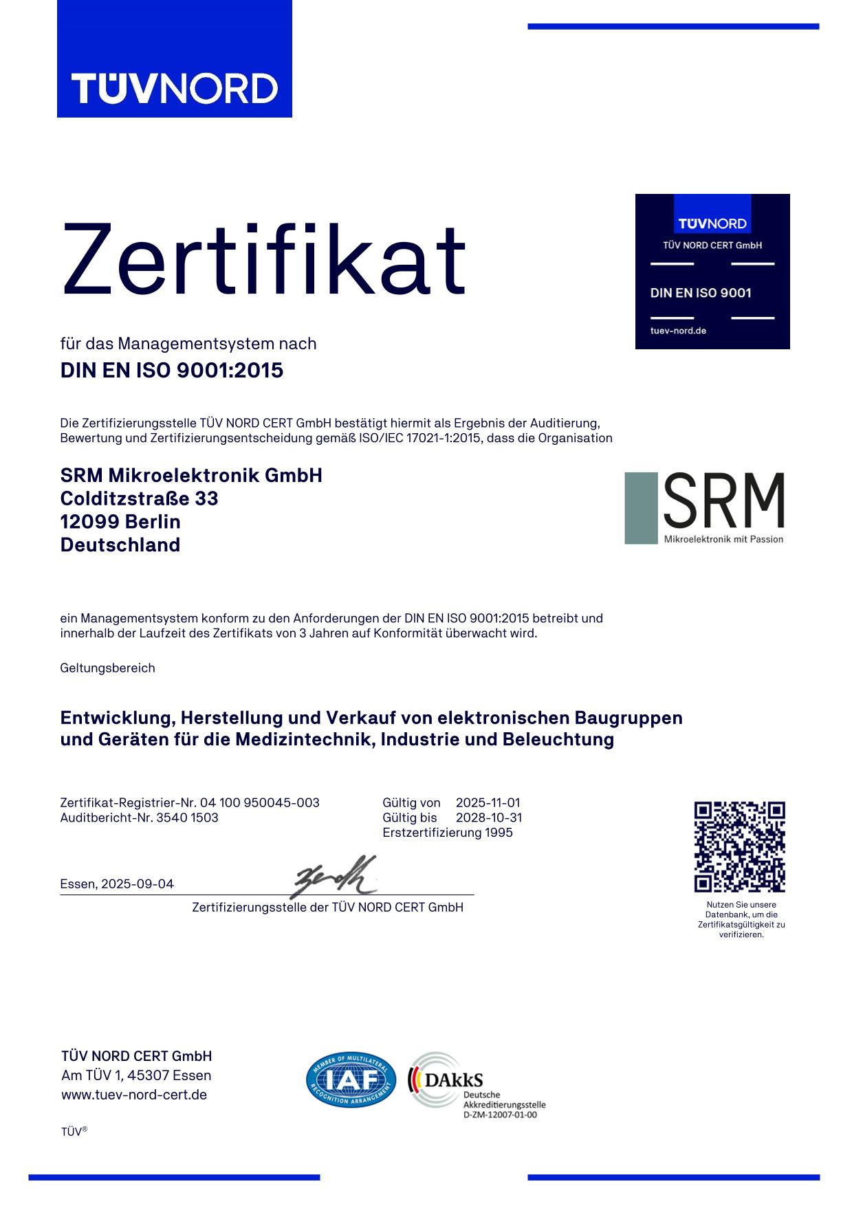 950045-003_SRM Mikroelektronik GmbH_QM WA 25
